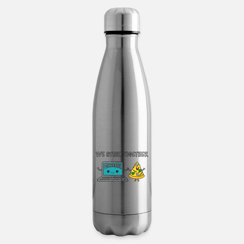 We Stick Together - Pizza und Streaming - Isolierflasche - Lightsilver