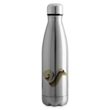 Lettre v rétro - Bouteille isotherme - argent clair - Droite