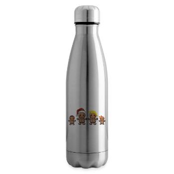 Famille du pain d’épices - Bouteille isotherme - argent clair - Droite