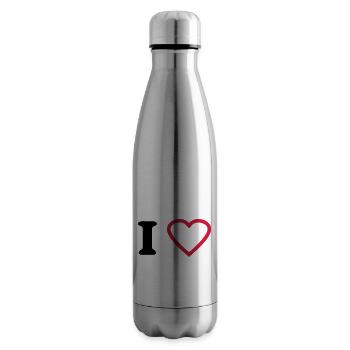 i love - Insulated Water Bottle - silver - Right