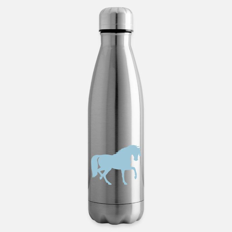 Pferd - Isolierflasche - Lightsilver