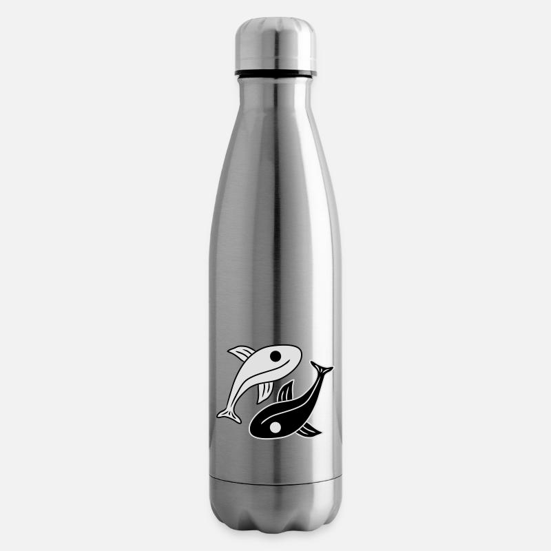 Yin Yang Fishs - Bouteille isotherme - argent clair