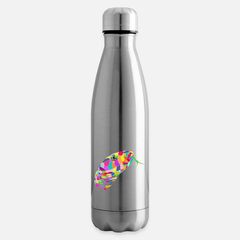 Schlange farbig - Isolierflasche - Lightsilver