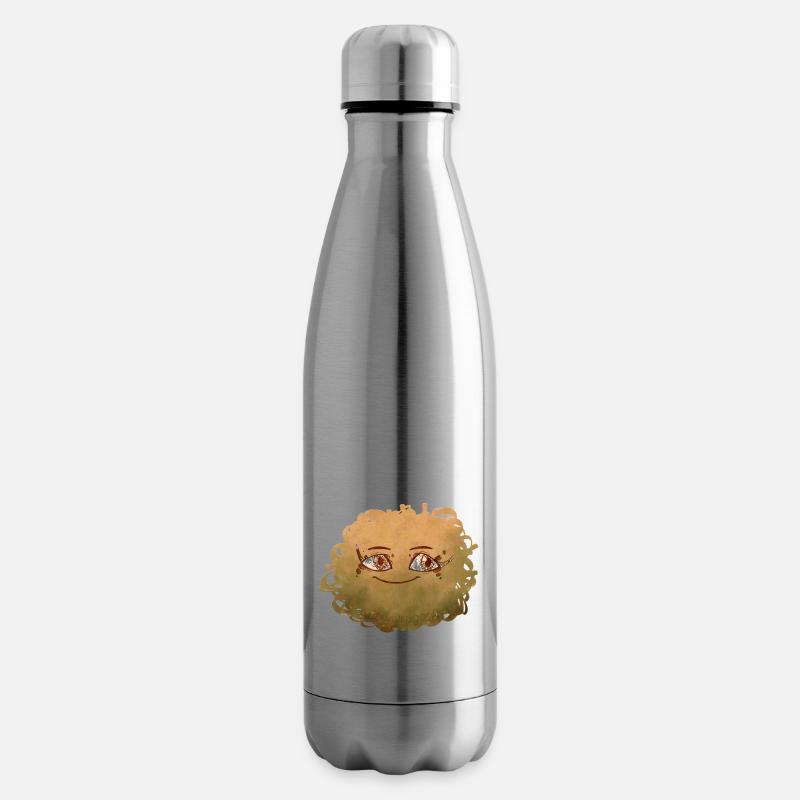Petit Monstre pelote n°5 – jaune - Bouteille isotherme - argent clair