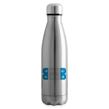 Inspirez expirez Yoga citation - Bouteille isotherme - argent clair - Droite