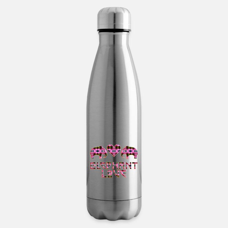 ElefantenLiebe pink - Isolierflasche - Lightsilver