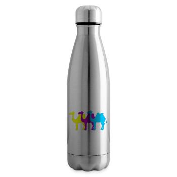 Chameaux - Bouteille isotherme - argent clair - Droite