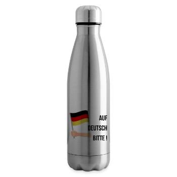 Cadeau prof d'allemand - Bouteille isotherme - argent clair - Droite