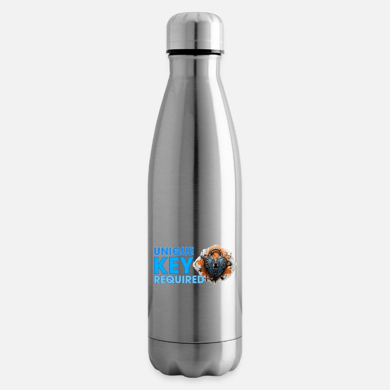 Schlüssel zum Herzen wird gesucht - Isolierflasche - Lightsilver