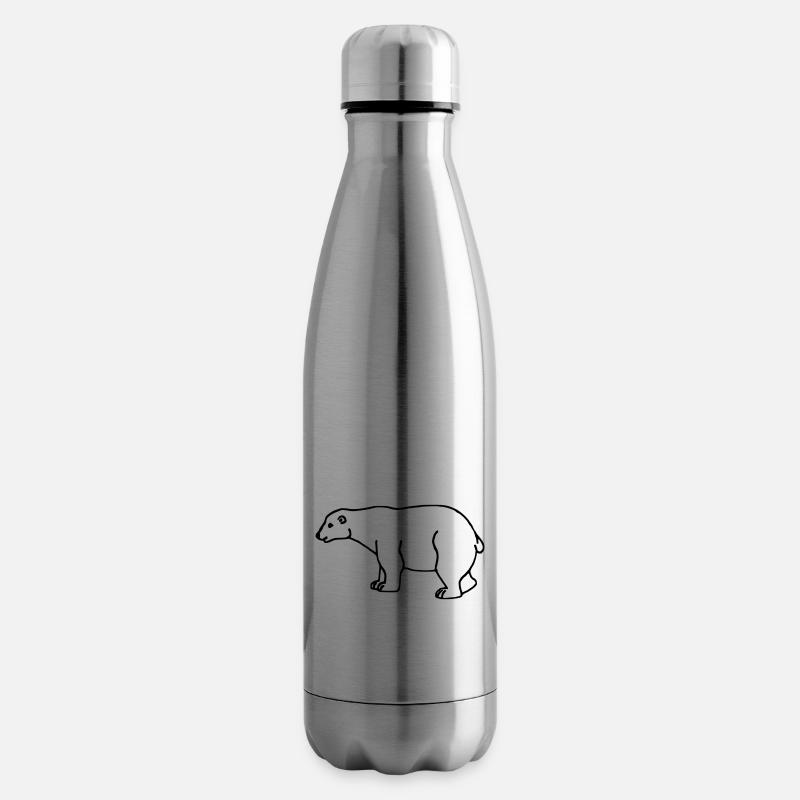 A polar bear - Insulated Water Bottle - silver