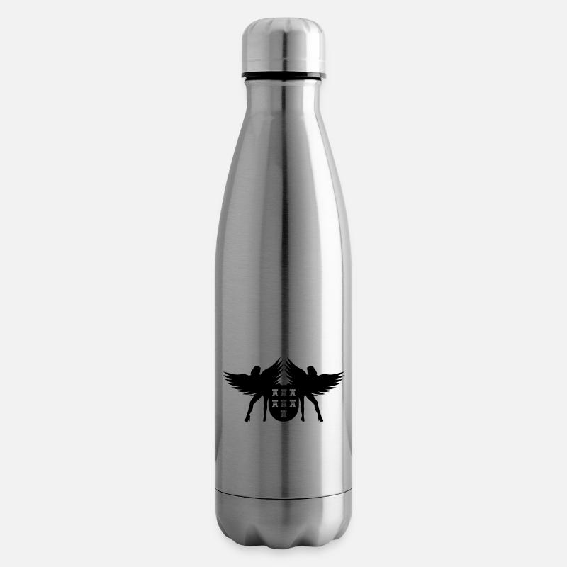 Wappen Siebenbürgen mit Engel - Isolierflasche - Lightsilver