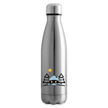 Maison de Noël au Pôle Nord - Bouteille isotherme - argent clair - Droite