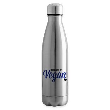 Vegan - Bouteille isotherme - argent clair - Droite