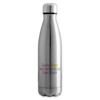 Glaube wenig, hinterfrage alles, denke selbst - Isolierflasche - Lightsilver - Rechts