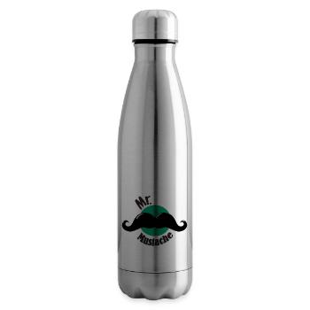 Herr Schnurrbart - Isolierflasche - Lightsilver - Rechts