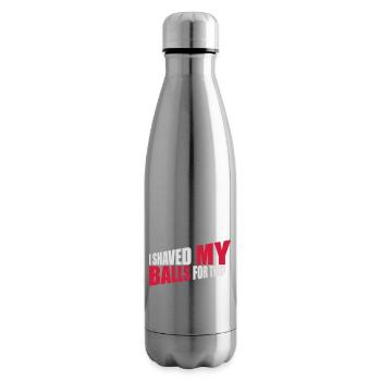 I shaved my balls - Insulated Water Bottle - silver - Right