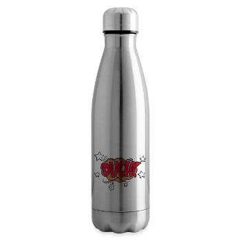 Ouch! Comic Style Bubble Graffiti Lettering - Insulated Water Bottle - silver - Right