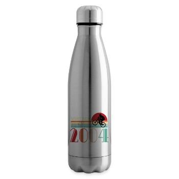 Vintage Geburtstag Retro Sonnenuntergang Design - Isolierflasche - Lightsilver - Rechts