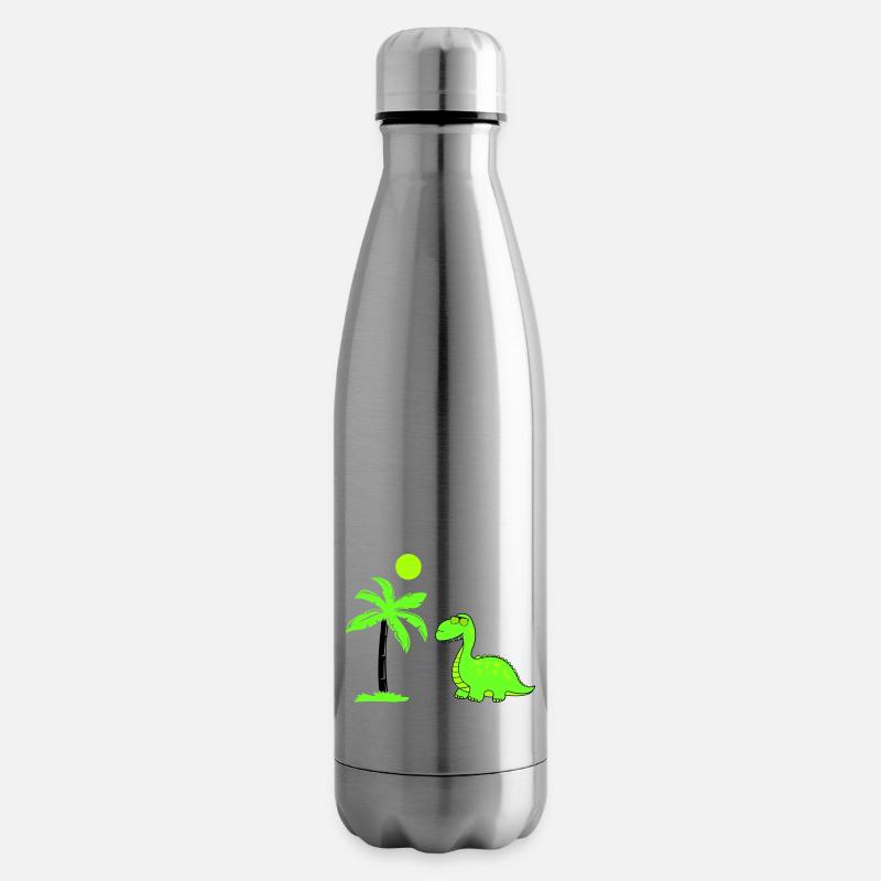 dinosaurier palme 02 - Isolierflasche - Lightsilver
