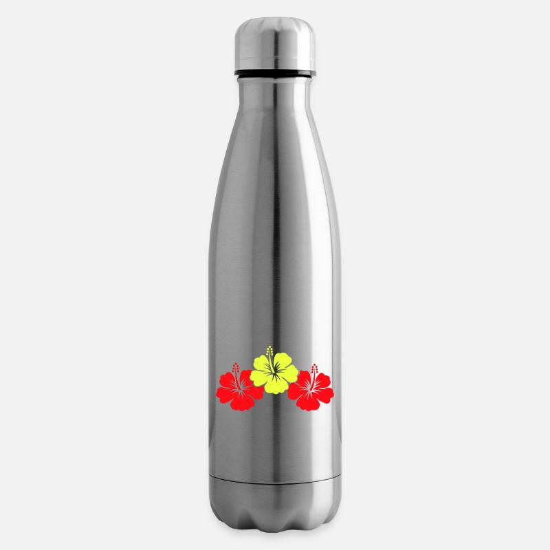 blume hibiskus 2 - Isolierflasche - Lightsilver