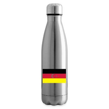 drapeau turc allemand - Bouteille isotherme - argent clair - Droite