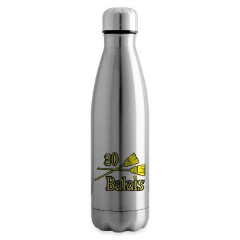 30 years brooms - Insulated Water Bottle - silver - Right