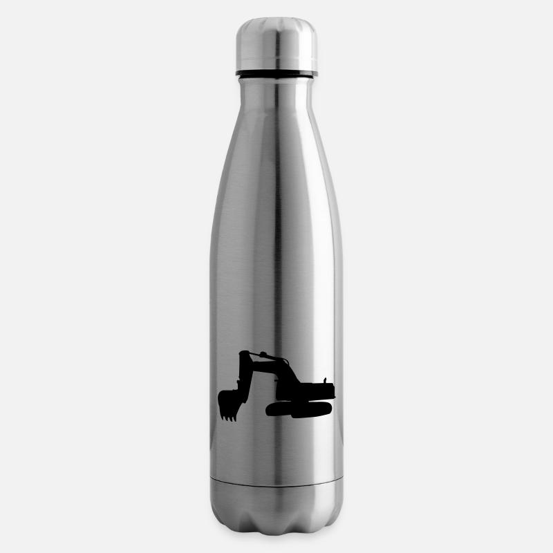 Bagger - Exavator - Insulated Water Bottle - silver