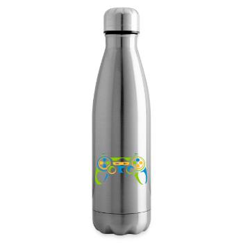 Colorful Controller Retro Console - Insulated Water Bottle - silver - Right
