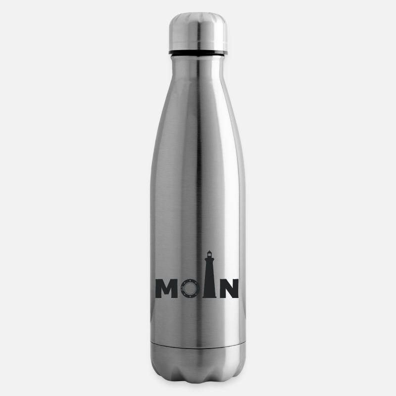 Am Leuchtturm sagt man "Moin" - Isolierflasche - Lightsilver