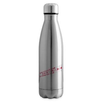 drinks from enemies skulls - Insulated Water Bottle - silver - Right