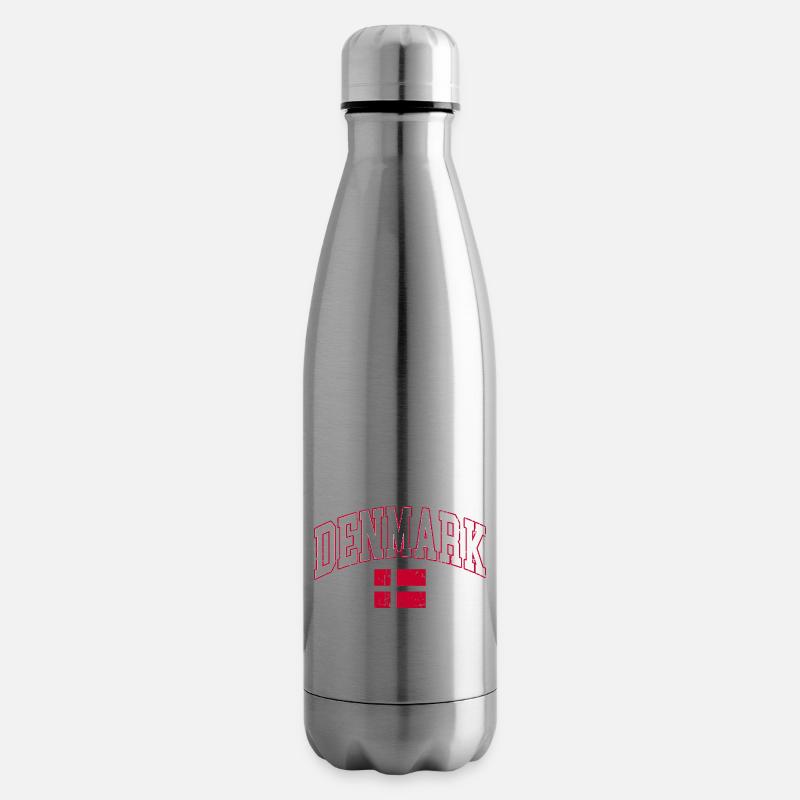 Danemark drapeau Danemark - Bouteille isotherme - argent clair