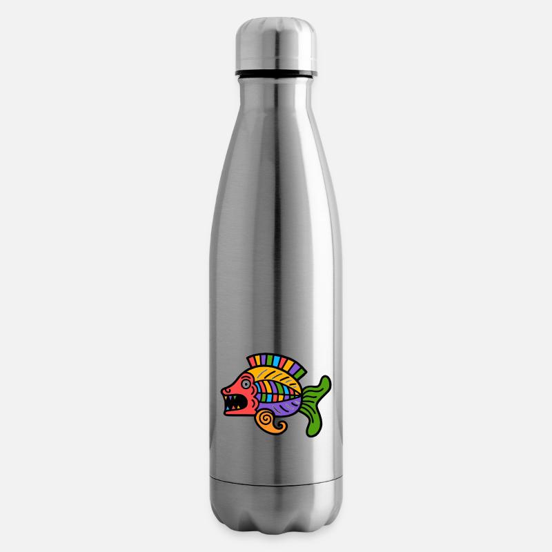 Kultur der Inkas, Fischsymbol - Isolierflasche - Lightsilver