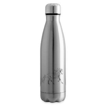 Himmlisch Wildpferde Hengst Reiter Pferdenarr - Isolierflasche - Lightsilver - Rechts