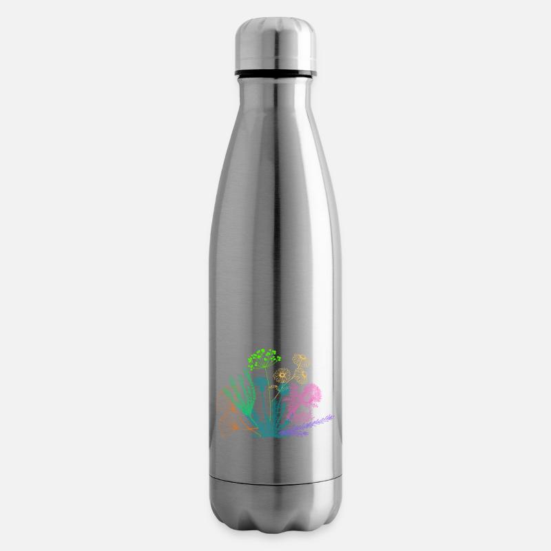 Kräuterstrauß - Isolierflasche - Lightsilver