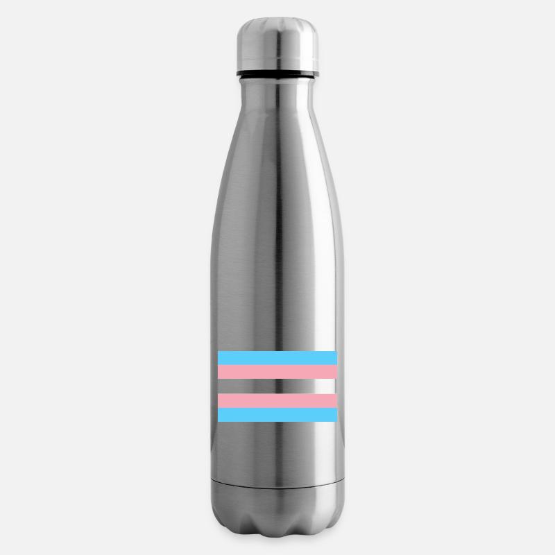 Transgender-Pride-Flagge - Isolierflasche - Lightsilver