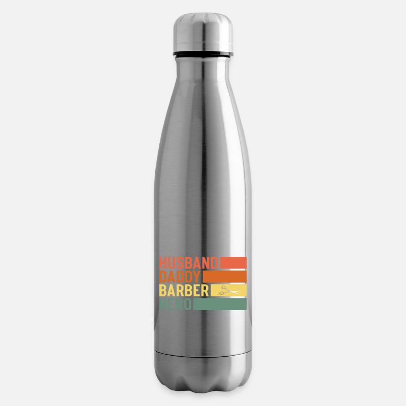 Husband Daddy Barber Hero - Isolierflasche - Lightsilver