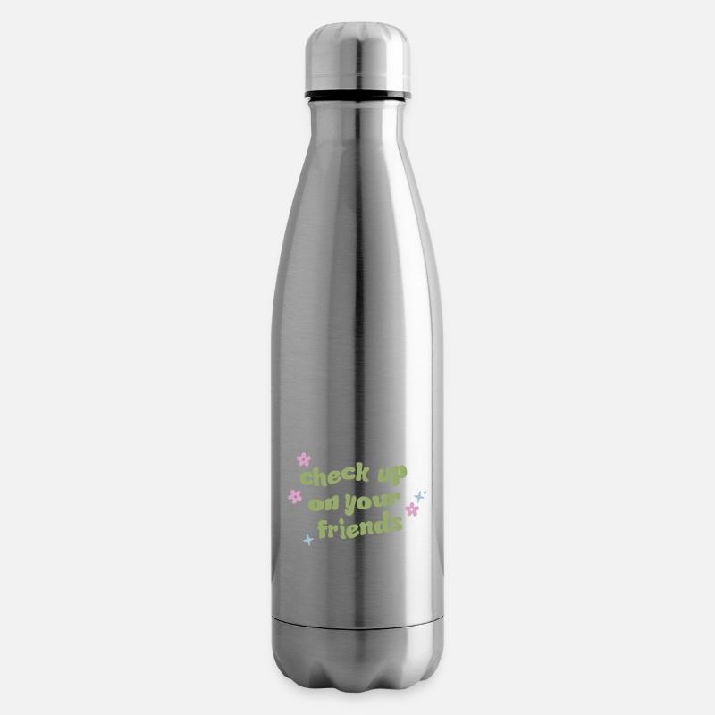 check up on your friends - Isolierflasche - Lightsilver