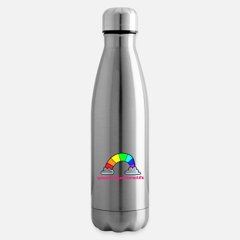 Queer rayé - arc-en-ciel spécial - Bouteille isotherme - argent clair