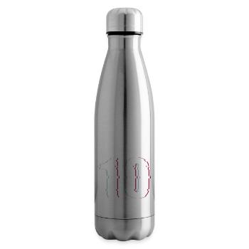 10 Zehn Zahl Effekt Verzerrt Nummer - Isolierflasche - Lightsilver - Rechts