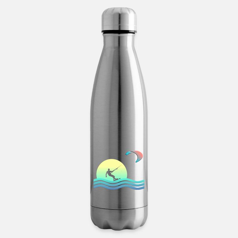 Windkind Kitesurfer - Isolierflasche - Lightsilver