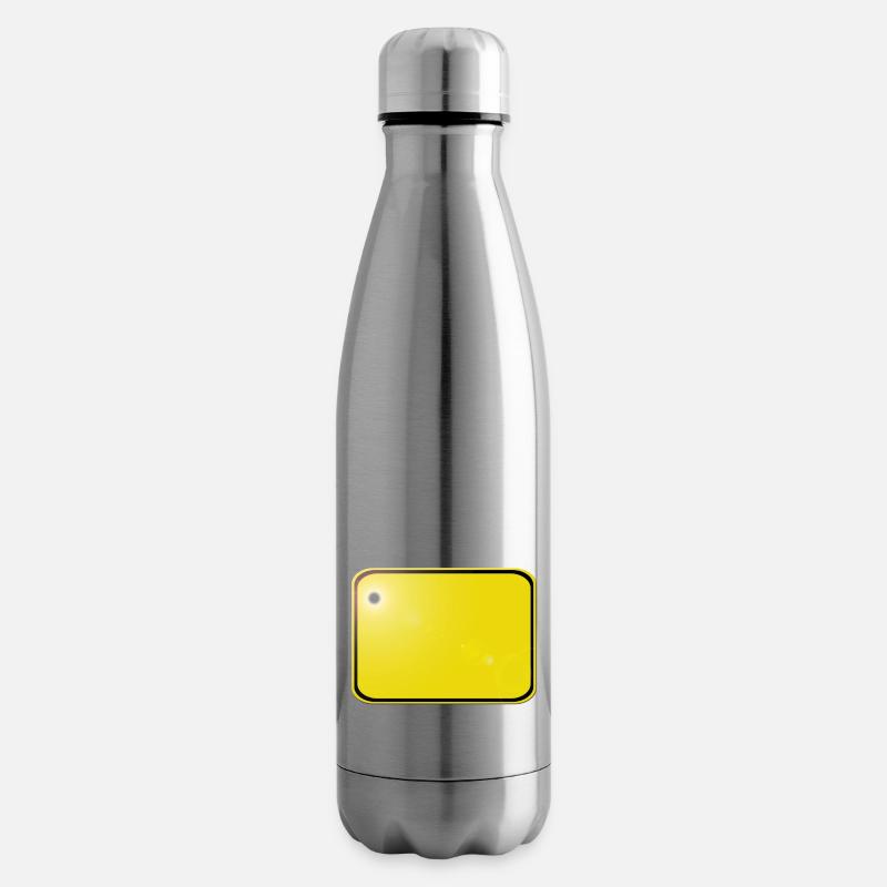 Ortsschild blanko, einfach - selbst gestalten - Isolierflasche - Lightsilver