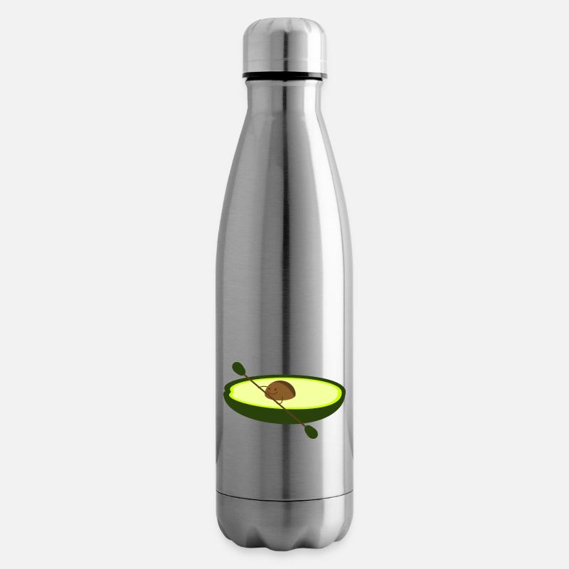 Avocado als Paddler - Isolierflasche - Lightsilver