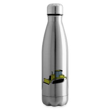 Chenille de chantier - Bouteille isotherme - argent clair - Droite