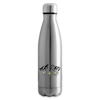 Berge und Edelweiss - Isolierflasche - Lightsilver - Rechts