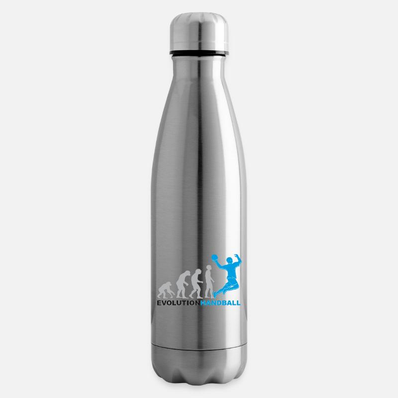 Handball, Handballer, Evolution - Isolierflasche - Lightsilver