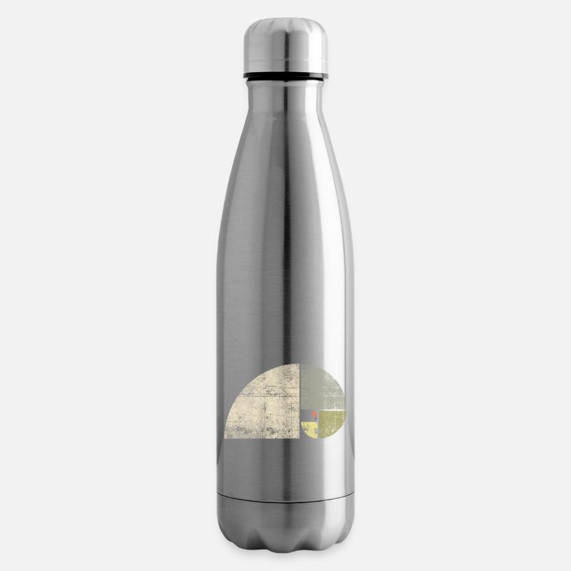 Distressed Fibonacci Spirale - Isolierflasche - Lightsilver