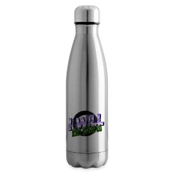 inspirational cat happy quotes birthday present - Isolierflasche - Lightsilver - Rechts