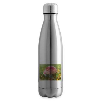 Amanite tue-mouches aussi crapauds - Bouteille isotherme - argent clair - Droite