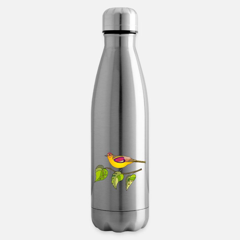 Oiseau - Bouteille isotherme - argent clair