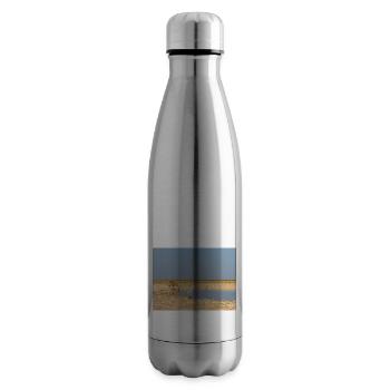 giraffe and Landscape in a Etosha National Park - Insulated Water Bottle - silver - Right